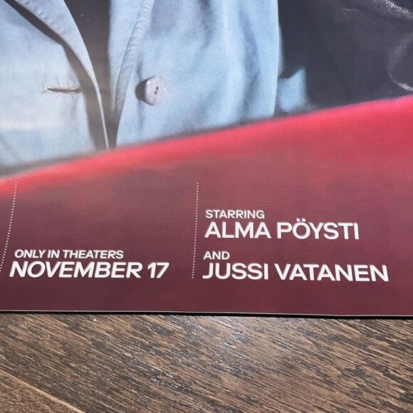 Fallen Leaves film theatre promotional 27x 39” big Movie Poster Alma Poysti - Picture 2 of 3